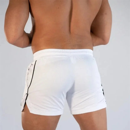 2025 NUEVOS pantalones cortos de entrenamiento de gimnasia para hombre, ropa deportiva informal para hombre, pantalones de playa con rejilla para correr, pantalones cortos transpirables de secado rápido para hombre