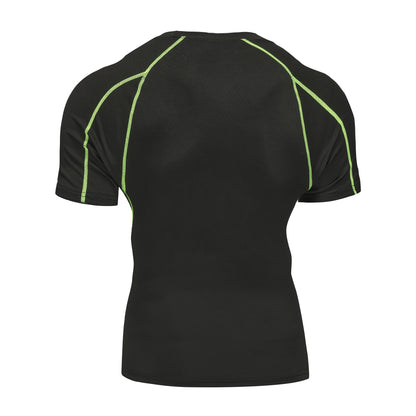 Camiseta para correr para hombre, ropa deportiva de verano, camiseta ajustada para gimnasio, camisetas deportivas para Fitness, medias atléticas elásticas, camisas de compresión para hombre