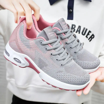 Zapatos de mujer, zapatillas informales, suela blanda, zapatos informales transpirables de malla, zapatos de viaje ligeros para correr, zapatos de verano para mujer
