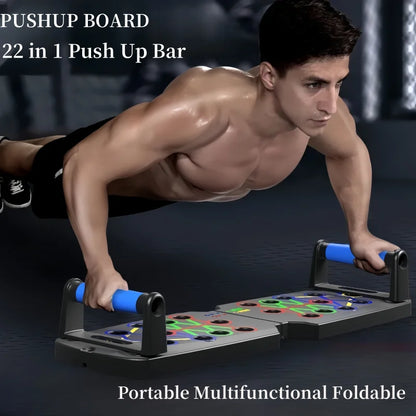 Tabla de flexiones multifuncional portátil, un equipo de entrenamiento muscular para gimnasio en casa, una herramienta de ayuda para ejercicios de estiramiento plegable.
