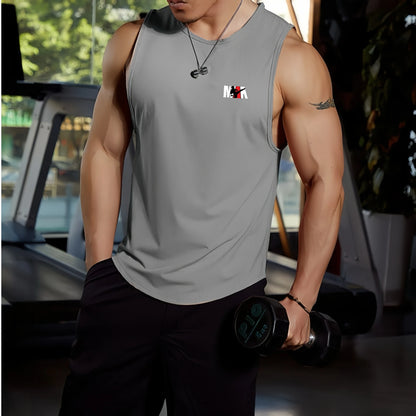 Camiseta sin mangas para gimnasio de verano para hombre, ropa de entrenamiento físico, camisa holgada sin mangas para culturismo