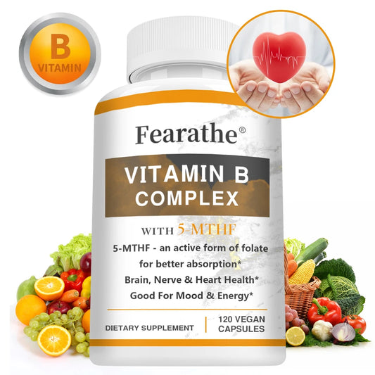 Complejo de vitamina B - Máximo absorción - Producción de energía celular, mantenimiento de niveles de energía general
