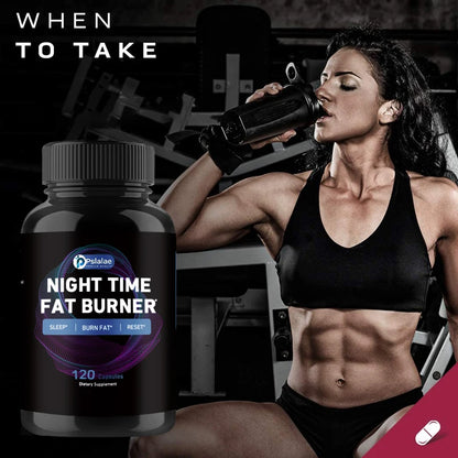 Soporte del metabolismo nocturno: quema de grasa, estimulación del metabolismo, supresor del apetito, gestión saludable del peso - 120 cápsulas