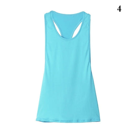 Camiseta deportiva nueva para mujer, camiseta sin mangas deportiva para Fitness, parte trasera en forma de T, camiseta sin mangas ajustada de secado rápido para correr, abrigo