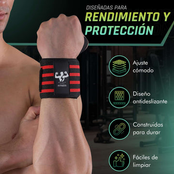 Professional Milcosas Fitness Wrist Wraps - Adjustable Weightlifting Support | Premium Non-Slip Protection